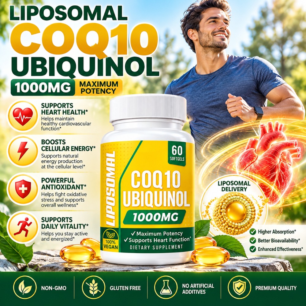 Coq10 Ubiquinol Softgel - CoQ10 Ubiquinol Softgels | 1000mg Liposomal