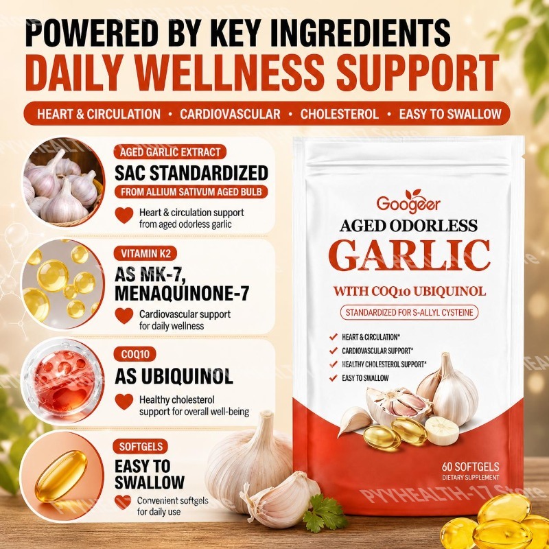 Aged Odorless Garlic Softgels  - Coq10 Ubiquinol Softgel ulasan dan harga