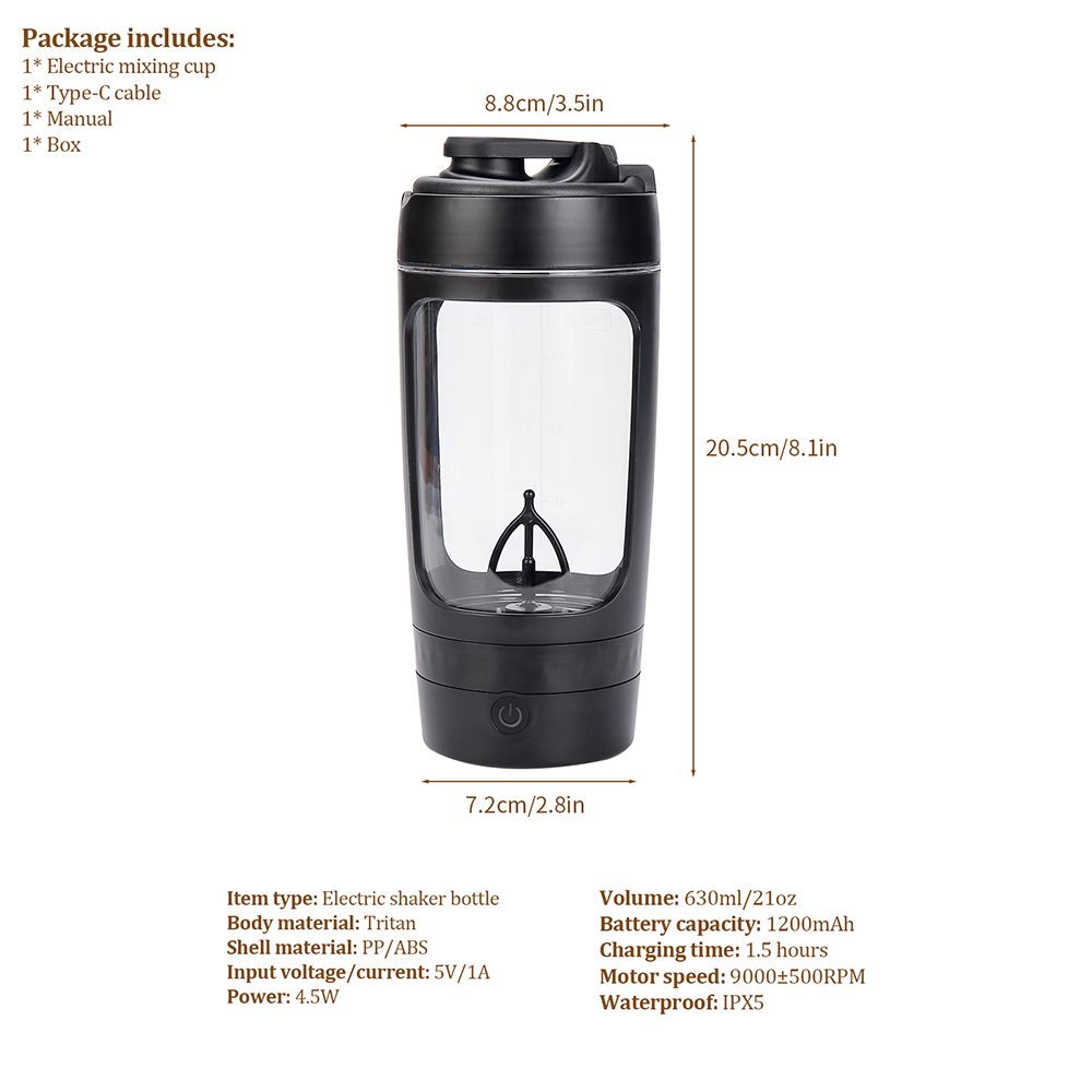 630ml Electric Shaker Bottle P - Nutrition And Fitness ulasan dan harga